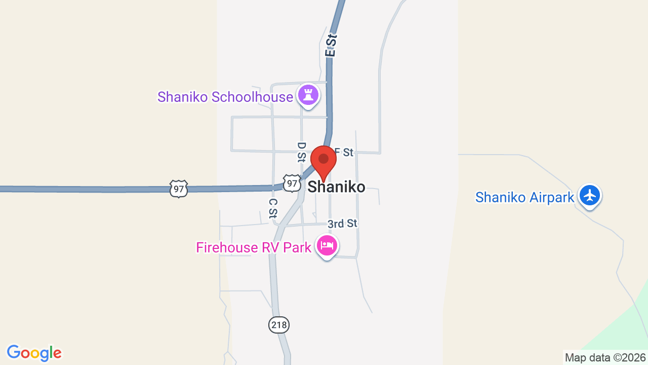 Map of BowlRx Americana, Shaniko, OR 97057